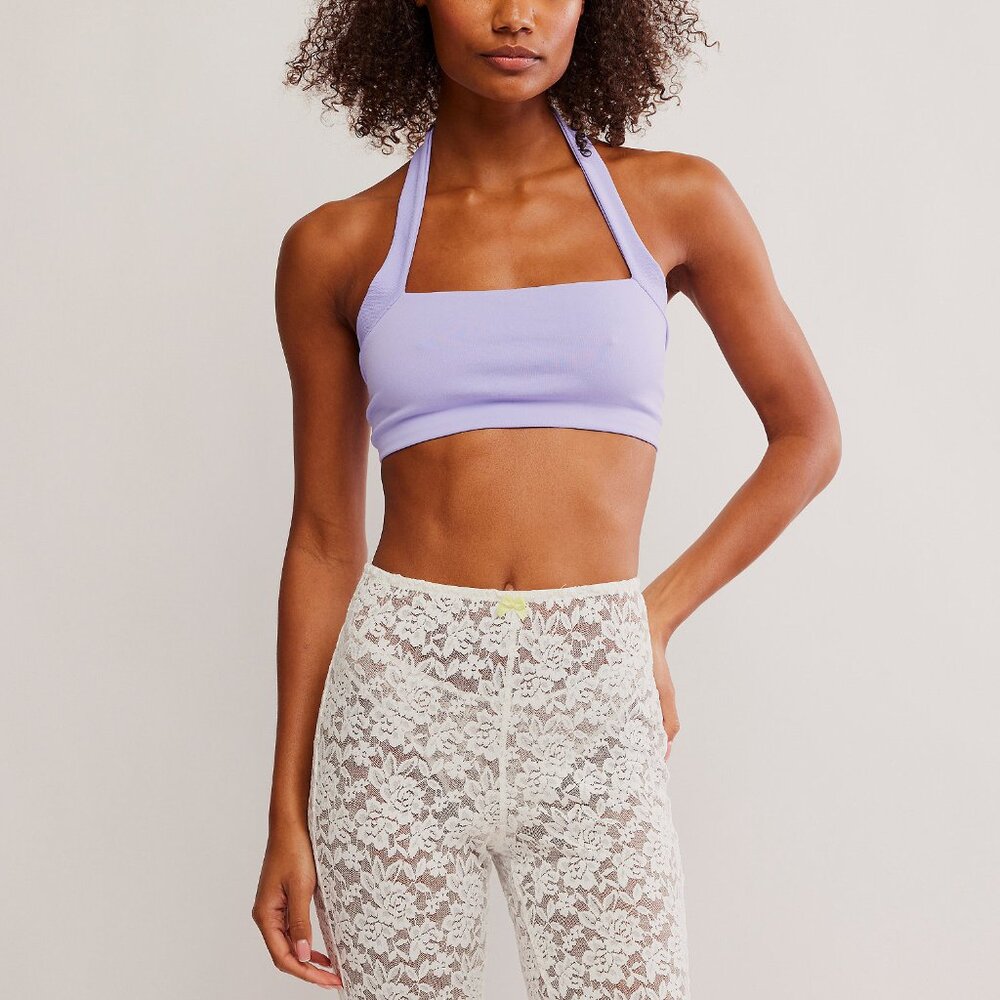 NWT Free People Margot Seamless Halter Bralette - Lavender - XS/S